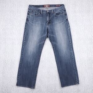Lucky Brand 361 Jeans Mens 34x30 Vintage Straight Dark Wash Y2K Rugged
